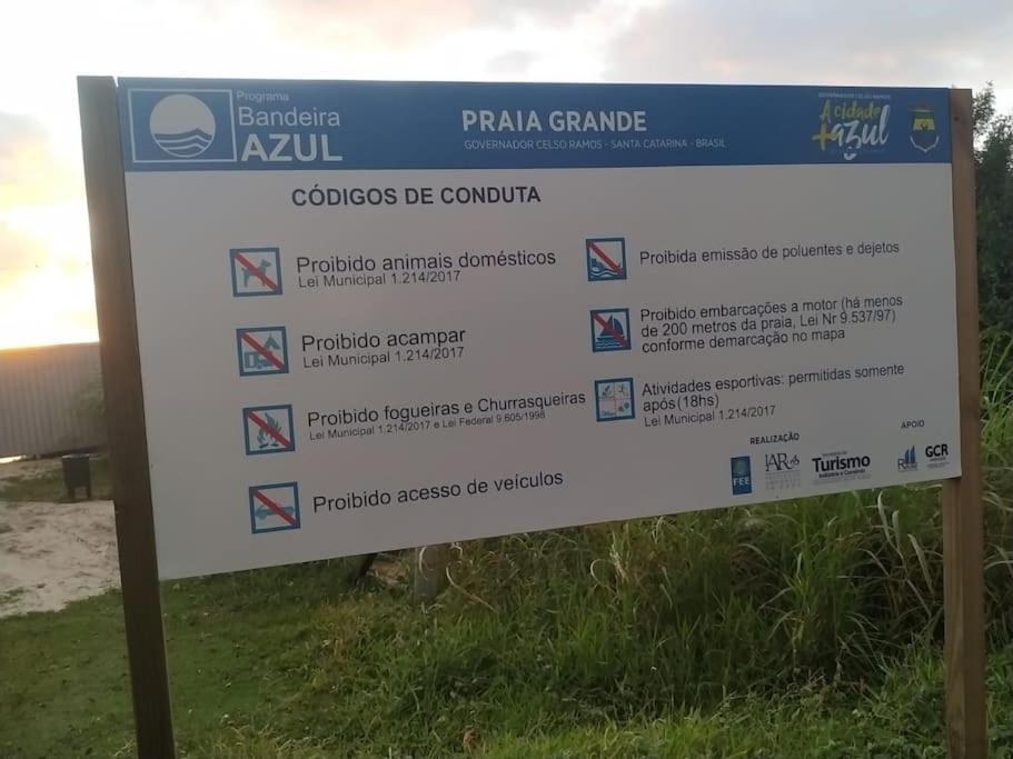 Apto 80M Da Praia Grande Vista Mar! Governador Celso Ramos Kültér fotó